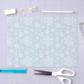 Eleganter weißer Schneefall (Frostblau) Seidenpapier (Handwerk)