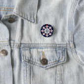 Eleganter weißer Schneeflocken-Schmuck Button (Beispiel)