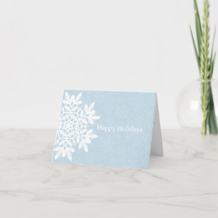 Eleganter weißer Schneestern (Frostblau) Karte