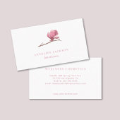 Eleganter weißer Schönheitssalon in Rosa Visitenkarte