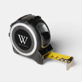 Eleganter, weißer schwarzer Serif, Monogramm, Anfa Maßband (Winkel)