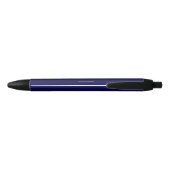 Eleganter weißer Script Name Navy Blue Pen Kugelschreiber (Rückseite)