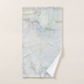 Eleganter weißer Silberner Glitzer Iridescent Marm Badhandtuch Set (Handtuch)