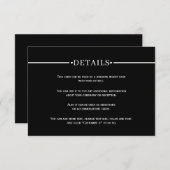 Eleganter weißer Streifen und schwarze QR-Code Begleitkarte (Vorne/Hinten)