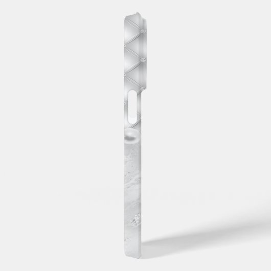 Eleganter weißer Tuft Diamond und Pearl iPhone Cas Case-Mate iPhone Hülle (Rückseite / Rechts)