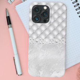 Eleganter weißer Tuft Diamond und Pearl iPhone Cas Case-Mate iPhone Hülle