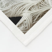 Eleganter Weißer Uhu auf Baum-Fleece-Decke Fleecedecke (Ecke)