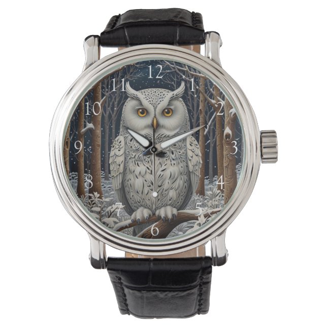 Eleganter, weißer Uhwald Armbanduhr (Vorderseite)