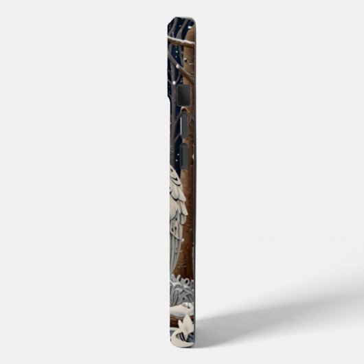 Eleganter, weißer Uhwald Case-Mate iPhone Hülle (Rückseite / Links)