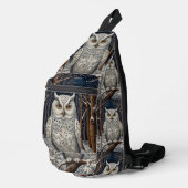 Eleganter, weißer Uhwald Crossbody Bag (Rechte Ecke)