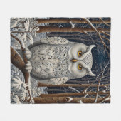 Eleganter, weißer Uhwald Fleecedecke (Vorderseite (Horizontal))