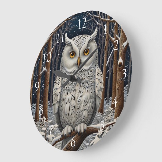 Eleganter, weißer Uhwald Große Wanduhr (Winkel)