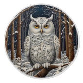 Eleganter, weißer Uhwald Keramikknauf (Vorderseite)