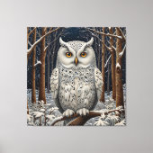 Eleganter, weißer Uhwald Leinwanddruck (Vorderseite)