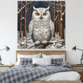 Eleganter, weißer Uhwald Leinwanddruck (Insitu (Schlafzimmer))