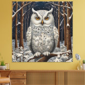 Eleganter, weißer Uhwald Leinwanddruck (Insitu (Wohnzimmer))