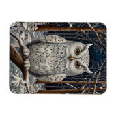 Eleganter, weißer Uhwald Magnet (Horizontal)