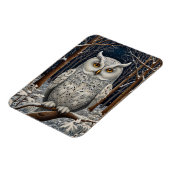 Eleganter, weißer Uhwald Magnet (Linke Seite)