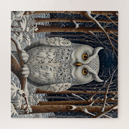 Eleganter, weißer Uhwald Puzzle (Horizontal)