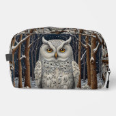 Eleganter, weißer Uhwald Waschbeutel (Vorderseite)