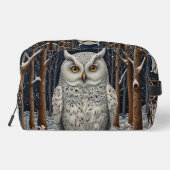 Eleganter, weißer Uhwald Waschbeutel (Rückseite)