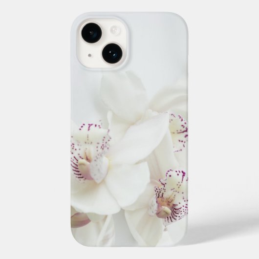 Eleganter weißer und Lila Orchideen-Fall Case-Mate iPhone Hülle (Rückseite)
