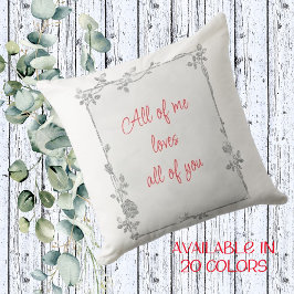 Eleganter weißer und roter Rahmen Kissen