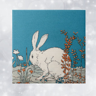 Eleganter Weißer Vintage-Hase Fliese