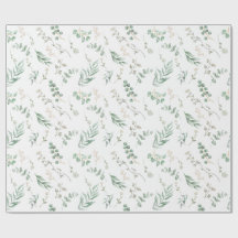 Eleganter Weißer Wasserfarben Eukalyptus