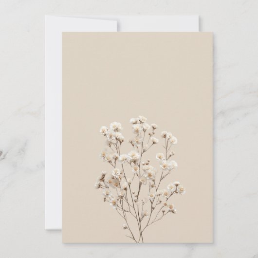 Eleganter weißer Zigeunerpanzer Save the Date Einladung (Rückseite)