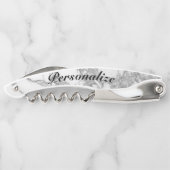 Eleganter Weißmarborstein-Ummantelung Kellnermesser (Rückseite)