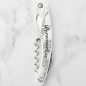 Eleganter Weißmarborstein-Ummantelung Kellnermesser (Vorderseite)