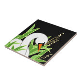 Eleganter Weißschwan Fliese (Seite)