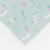 Eleganter Wellness-Center Dinge mit Rose Design Bl Fleecedecke (Ecke)