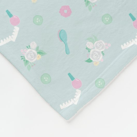 Eleganter Wellness-Center Dinge mit Rose Design Bl Fleecedecke (Ecke)