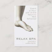 Eleganter WELLNESS-CENTER, Maniküre, Pediküre Visitenkarte (Rückseite)