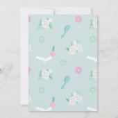 Eleganter Wellness-Center Party Einladung Blau mit (Rückseite)