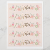 Eleganter Wellness-Center Party Wasserflaschen Flyer (Vorne)