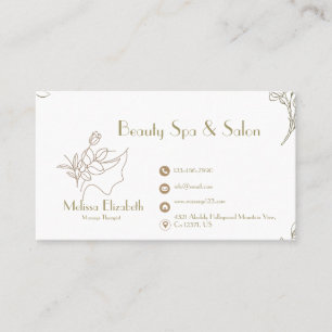 Eleganter Wellness-Center Salon Beauty Beauty Kart Visitenkarte