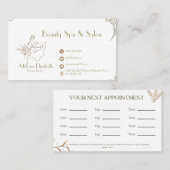 Eleganter Wellness-Center Salon Beauty Beauty Kart Visitenkarte (Vorne/Hinten)