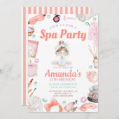 Eleganter Wellness-Center Tag Geburtstag Einladung (Vorne/Hinten)
