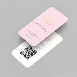 Eleganter Wellness Wellness-Center Therapist Pink  Visitenkarte