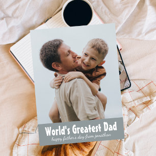 Eleganter weltweiter großer Vater Vatertag Foto Feiertagskarte