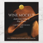 Eleganter Western Cowboy Custom Wine Labels Weinetikett (Einzelnes Label)