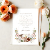 Eleganter Western Cowboy Floral Wappen Foto Script Dankeskarte