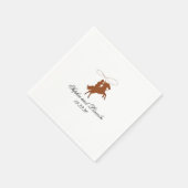 Eleganter Western Dark Brown Wedding Serviette (Ecke)