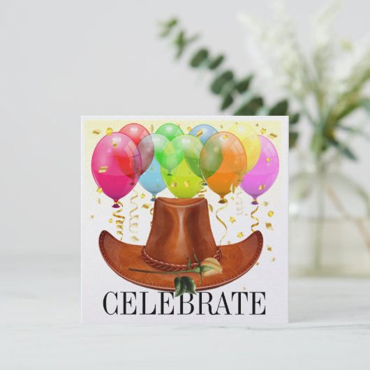 Eleganter Western Einladung (Stehend Vorderseite)