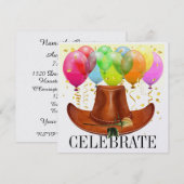 Eleganter Western Einladung (Vorne/Hinten)