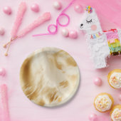 Eleganter Western Gold Weißer Creme Cowhid Pappteller (Party)