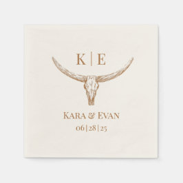 Eleganter Western Hochzeit Personalisiert Napkins Serviette